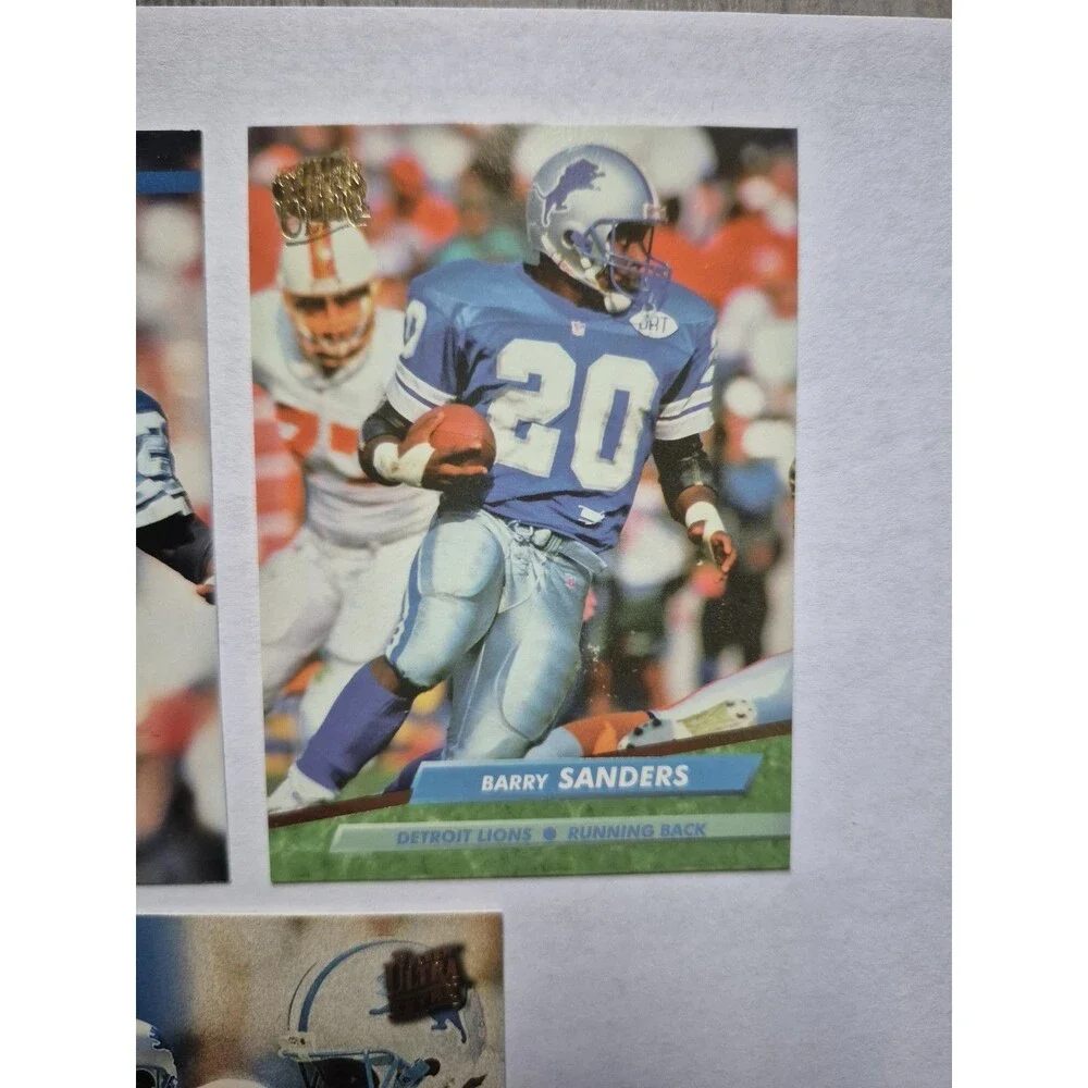 Barry Sanders Detroit Lions 3 Card Lot Fleer Ultra Donruss Extra Stars 1992-96